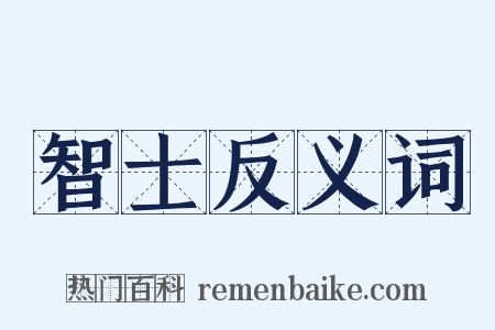 智士反义词是什么意思的图片